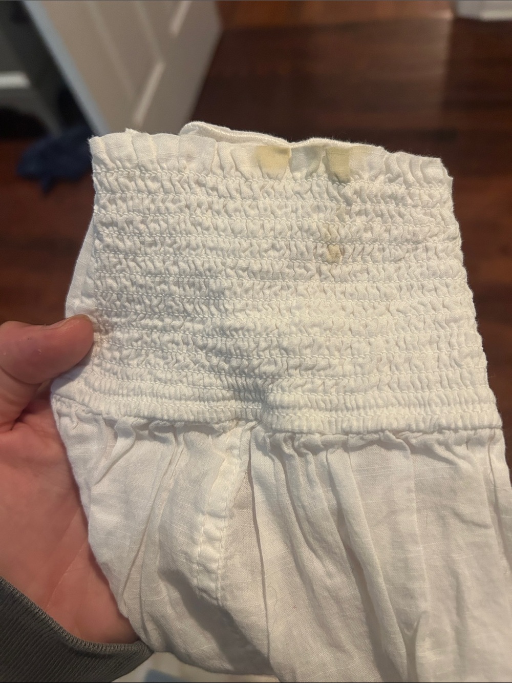Free People White Embroidered High-Waist Linen Trousers - Picture 7 of 7